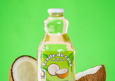 Aceite de coco prensado en frio presentacion de vidrio 940ml boca angosta